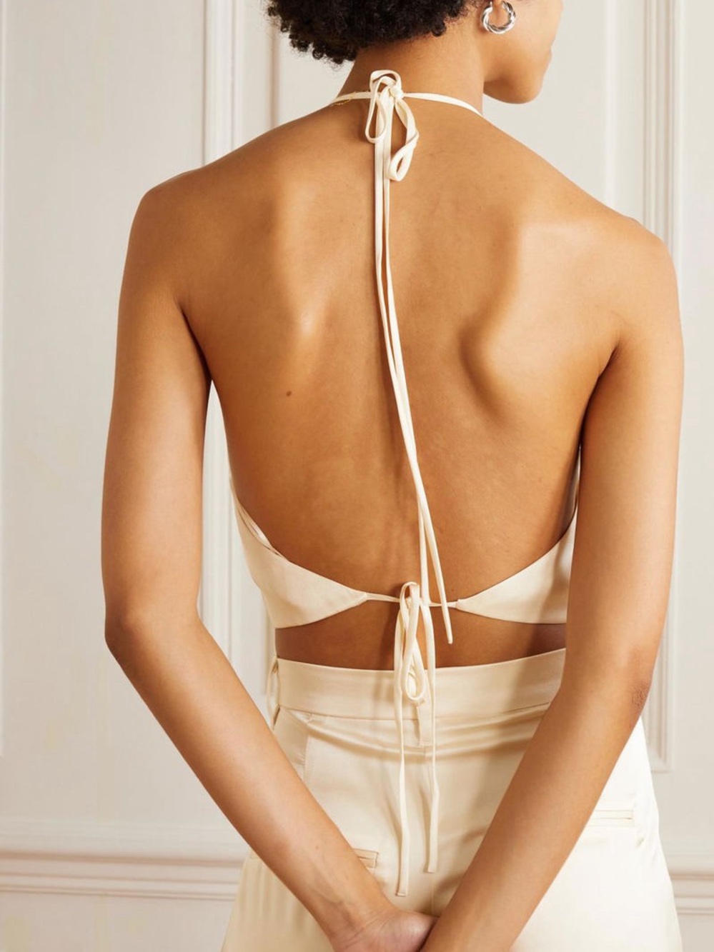 Anine Bing Leslie Top in Oyster - Picture 3 of 13